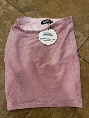 Babyboo Pink Shimmer Mini Skirt